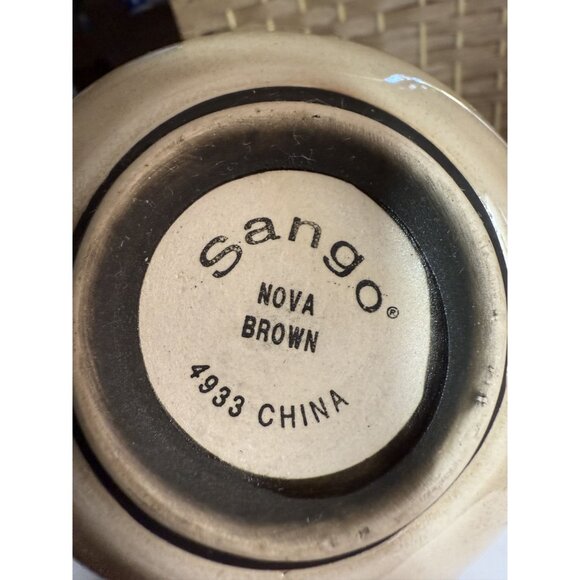 Vintage Sango Nova Brown Ceramic Lidded Jar - Picture 4 of 4